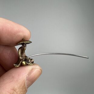 钓鱼翁小摆件姜太公钓鱼蓑笠翁摆件微缩人物钓鱼老人微景观造景配