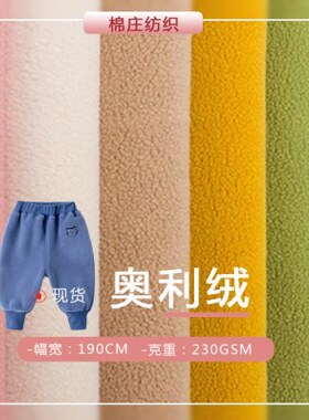 柯桥现货 面奥利绒 奥粒绒 童装卫衣保暖面料 复合