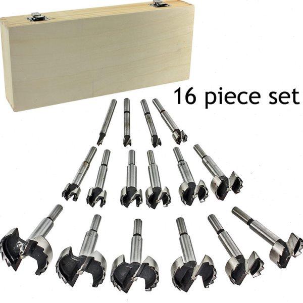 钻头扩孔器桌面圆形木板打孔门锁铰链钻16pcs套装木工多齿平翼钻,五金/工具,扩孔钻,淘宝优惠券,粉丝福利购,淘宝优惠卷