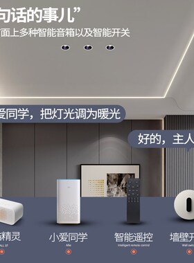 至御智能双头射灯cob嵌入式斗胆灯客厅无主灯照明家用天花灯F7550