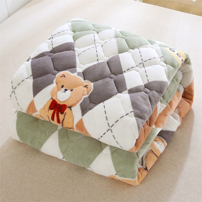 冬季加厚珊瑚绒铺床毛毯法兰绒床毯冬天加绒毯子学生宿舍单人床单