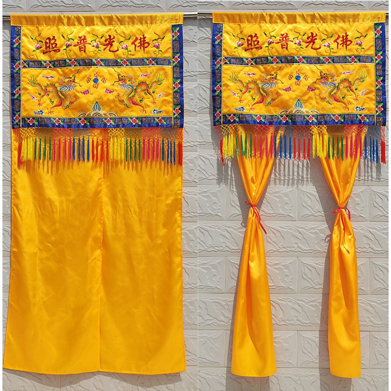 甘露门定制潮绣横幅佛光普照道法自然龙门佛帐佛门神帐龙帐门帘