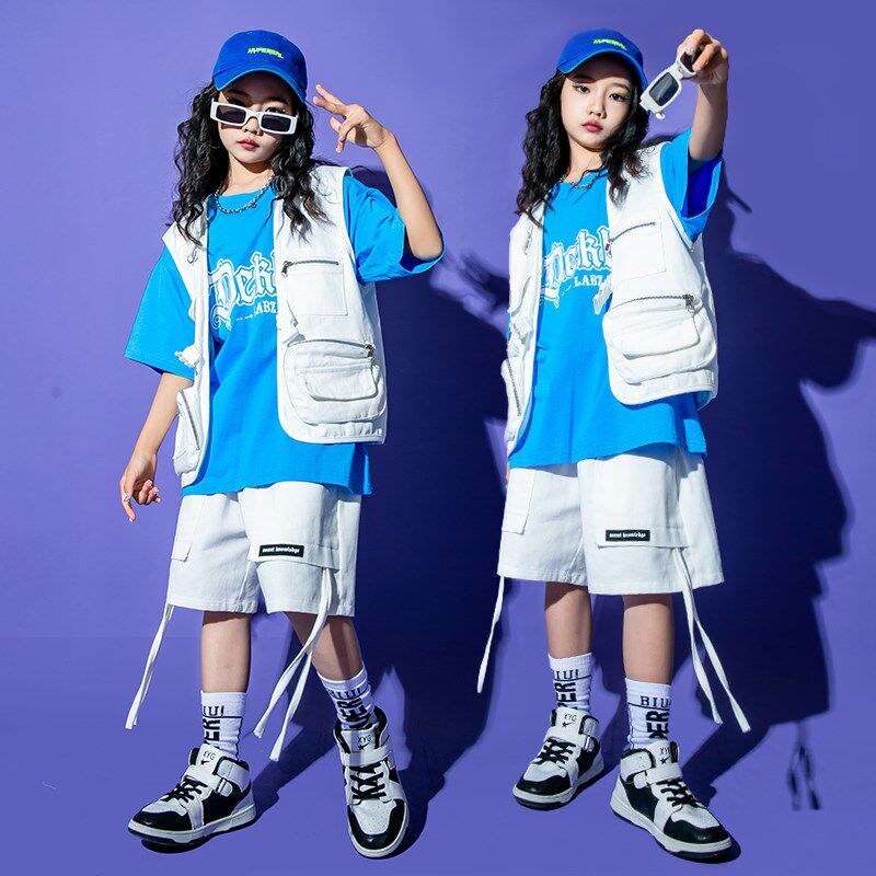 六一儿童演出服嘻哈街舞服装潮酷少儿hiphop童装男童架子鼓表演服