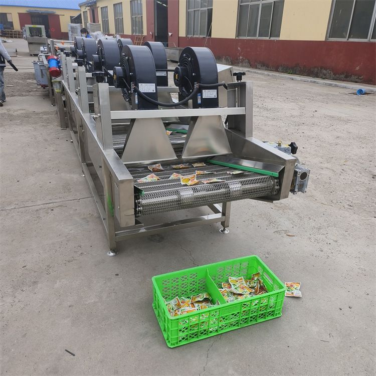 苹果汁翻转式风干机   薄荷叶清洗风干线   盐焗鸡腿杀菌风冷线