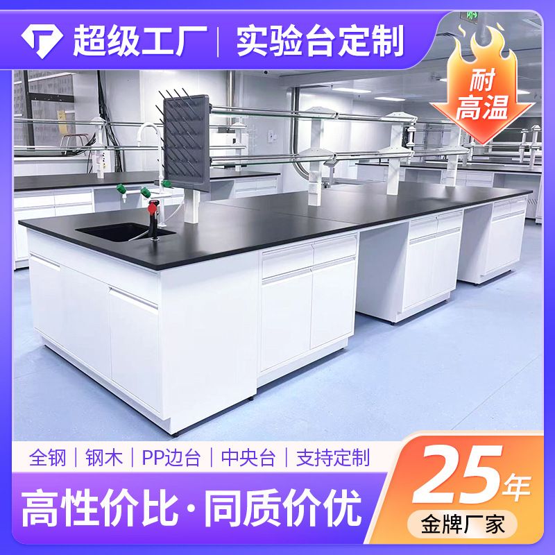 实验台定制实验室工作台钢木全钢试验中央操作台化学实验桌子直销图片