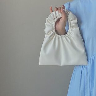 女包小众云朵包手拎迷你小包2024 春夏褶皱可爱少女新款