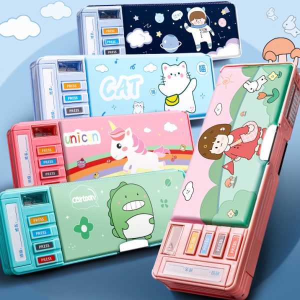 小学生用多功能文具盒儿童幼儿园高级简约铅笔盒炫酷男生笔袋铅笔