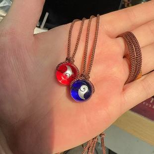 灵珠和魔丸项链挂件动漫哪吒夜光钥匙扣敖丙CP眉心纯手工琉璃烧制