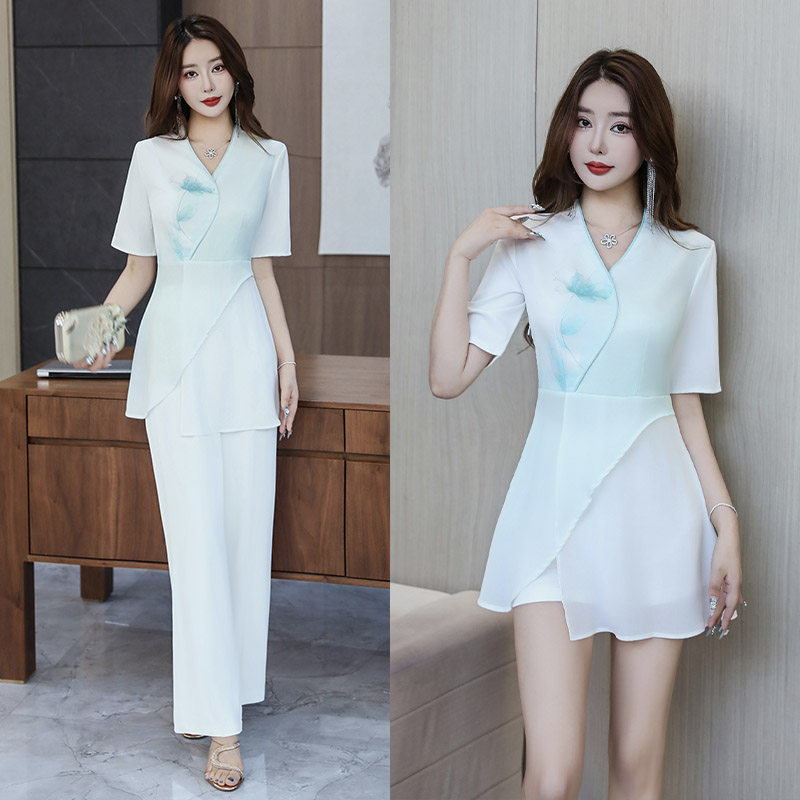 美容师工作服高端套装春夏新款
