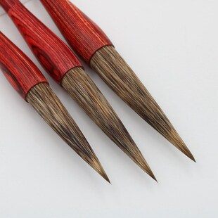 毛笔之乡厂家书画皆宜石獾毛笔套装仿红木杆吐墨均匀锋颖锐利