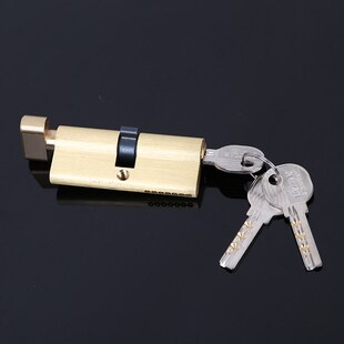 全铜锁芯小葫芦70mm纯铜钥匙卧室门锁室内房门锁芯执手锁芯锁具