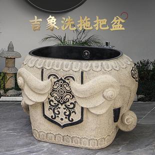 洗手台 家用拖把池户外洗手盆庭院花园院子洗手池阳台拖布水槽中式