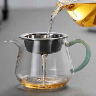 日式 公道杯玻璃茶具分茶器带茶滤一体泡茶杯高端公杯茶海茶漏套装