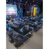 酒吧沙发清吧桌椅散台组合包厢小酒馆餐厅西餐咖啡厅发光桌子椅子