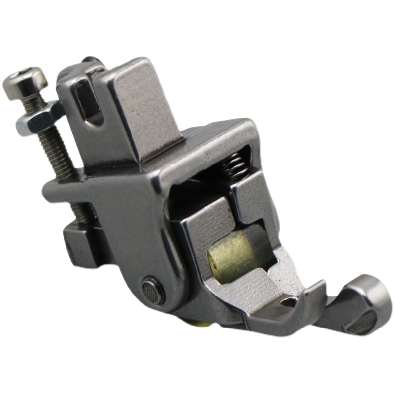 平车厚料高低滚轮压脚窗帘棉衣皮革缝纫机全钢止口压明线挡边压脚