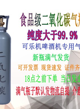 二氧化碳气瓶满气乐扎啤钢瓶通用苏打气泡水充气