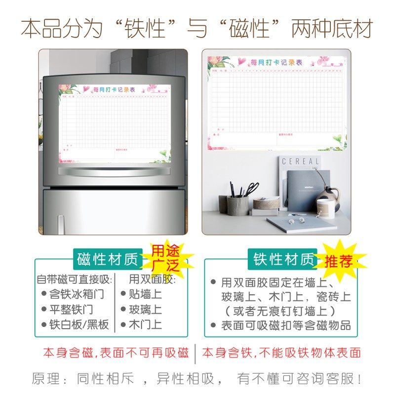 天自律打卡月计划墙每日学习工作安排健身习惯养成擦计划表,文具电教/文化用品/商务用品,计划表,淘宝优惠券,粉丝福利购,淘宝优惠卷