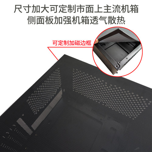 *m电脑机箱防尘网机侧板定制机柜过网塑料透气侧
