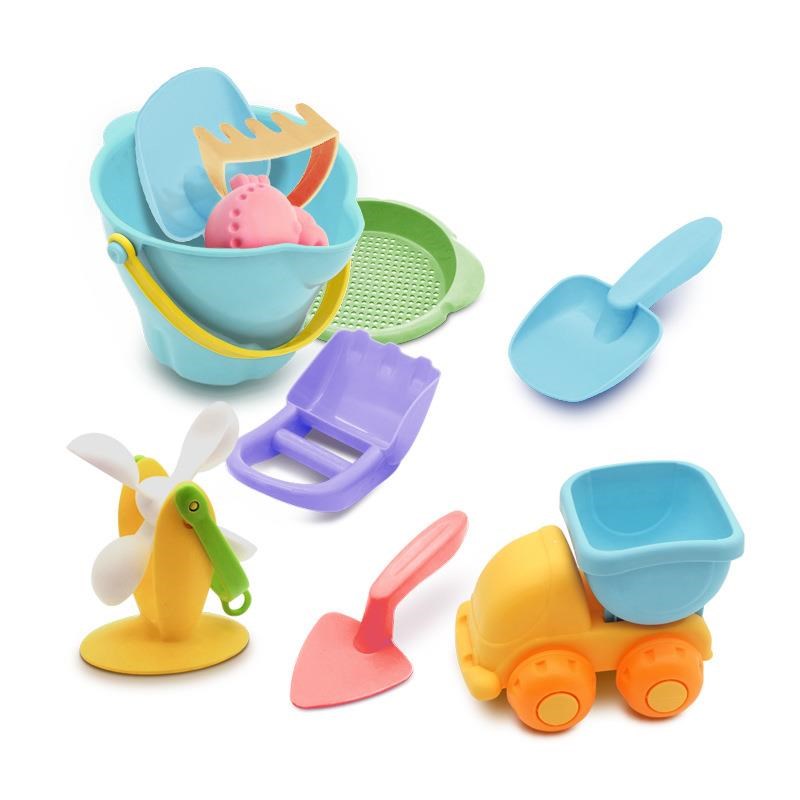 儿童沙滩桶沙池玩沙挖沙工具戏水沙漏推车塑料铲子装