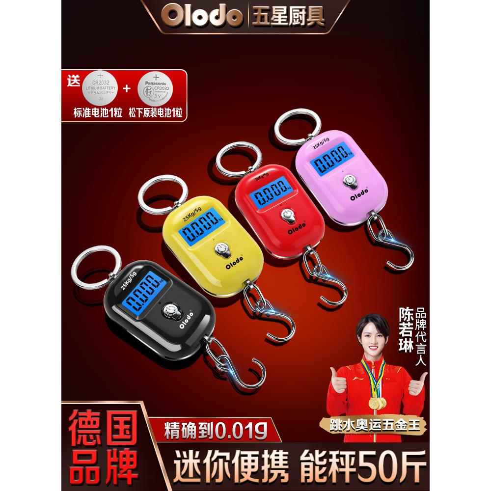 迷你电子秤称便携式超小称买菜精度家用手拎微型勾秤带