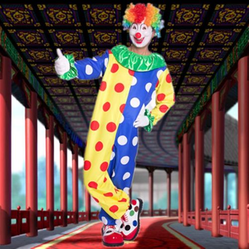 新款小丑服装圣诞节喜庆成人化妆舞会魔术表演男女滑稽搞笑套装