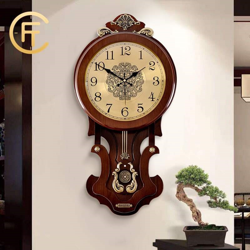 胖匠欧式挂钟智能蓝牙石英钟表时钟家用时尚中式挂墙厅挂乔迁送礼