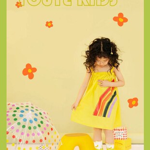 新款影楼写真儿童摄影主题道具连衣裙黄色雨靴透明雨伞拍照装饰