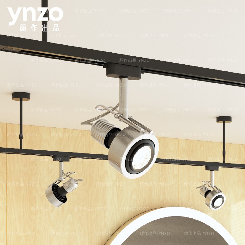 颜作明装轨道射灯客厅卧室衣帽间导轨照明服装店商用长条无主灯具