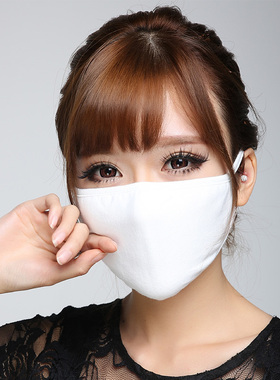 高品质纯棉口罩高弹透气白色黑色成人康众加厚保暖防尘卫生秋冬