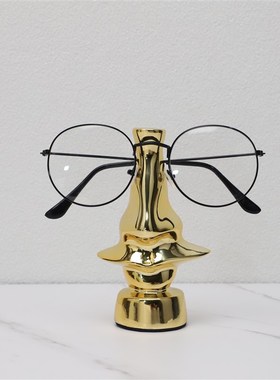 现代简约创意眼镜架摆件客厅书桌玄关样板间电视柜酒柜家居装饰品