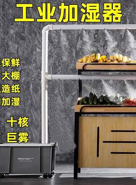 家庭大型加湿器养殖大棚车间水果蔬大雾量自动多核喷雾增湿保鲜机