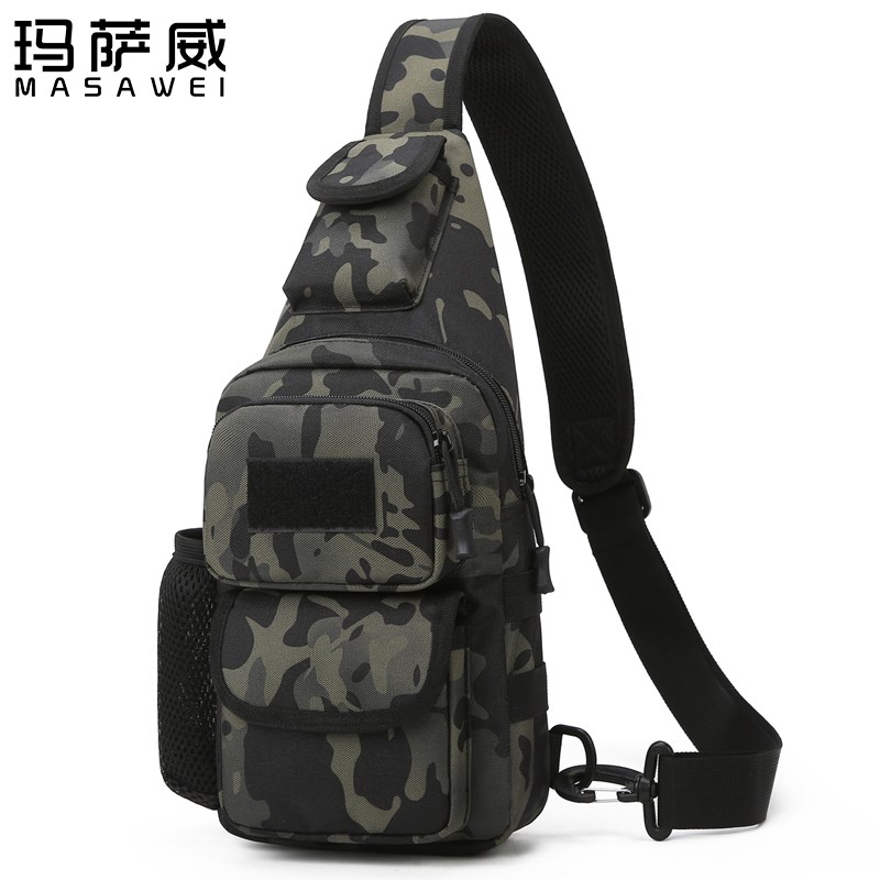 2024新款胸包战术小包男单肩斜挎包户外多功能男士腰包路亚背包