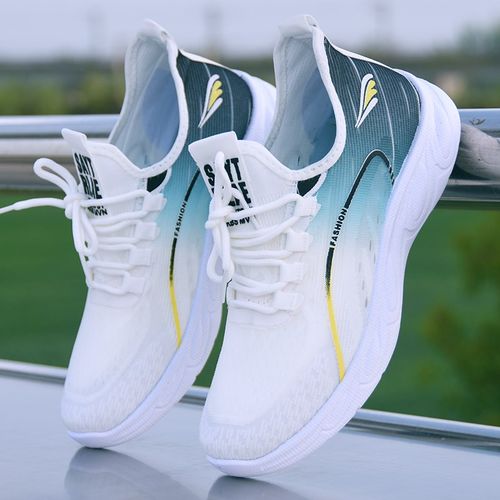 男鞋夏季薄款透气一脚蹬网面运动鞋男款休闲鞋防臭轻便学生跑步鞋