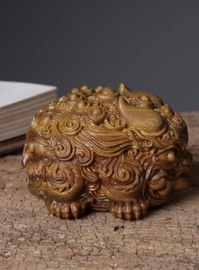 阿根廷绿檀雕刻双头貔貅款摆件摆设 规格5.54.54..5文玩木雕