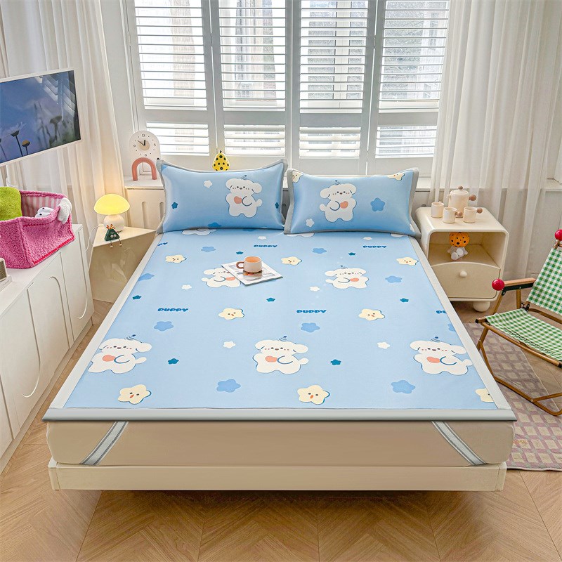 夏季婴儿凉席冰丝席学生宿舍单人床垫a类母婴级可机洗软席可折叠