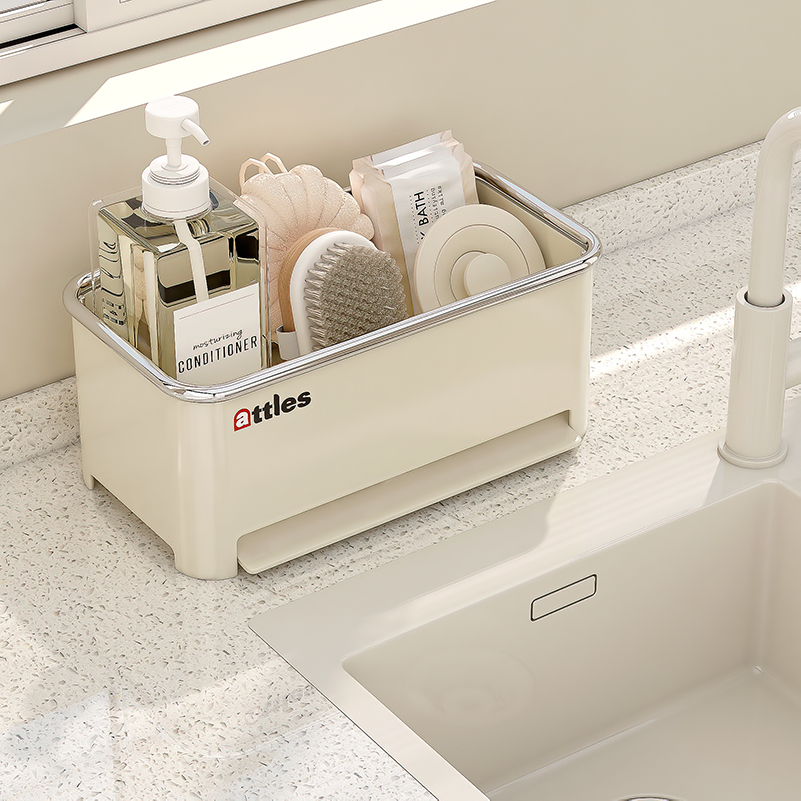 弗林斯厨房沥水架l置物架海绵抹布沥水架水槽碗架台面洗碗抹布收