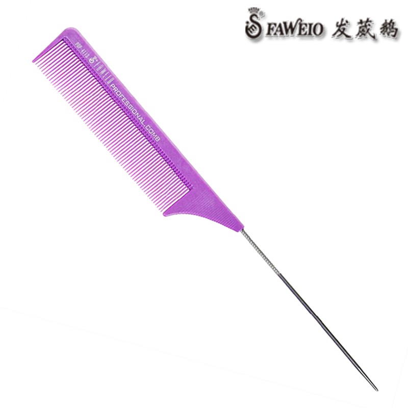 发葳鹅挑梳分针梳子密齿尖尾铁针梳美发专业工具防静电分区梳