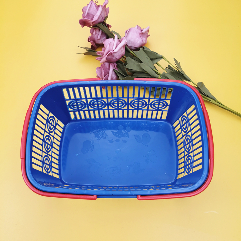 2斤装杨梅篮塑料篮子桑葚篮草莓篮手提小篮 长方形水果采摘樱桃篮