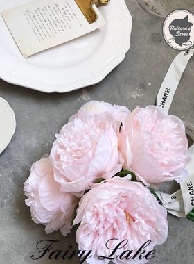 L ique u  hi 浪漫法式古典芍药 少女感束拍摄道具