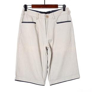 短裤 中裤 夏季 宽松休闲五分裤 H通勤帅气百搭直筒纯色七分 时尚 男士