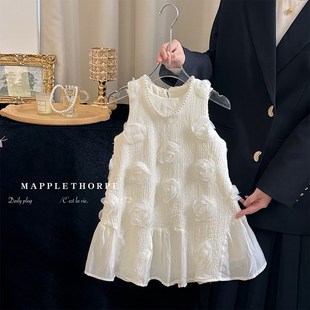 宝宝时尚 小女孩气质公主裙儿童夏款 背心 2i025新款 女童连衣裙夏装