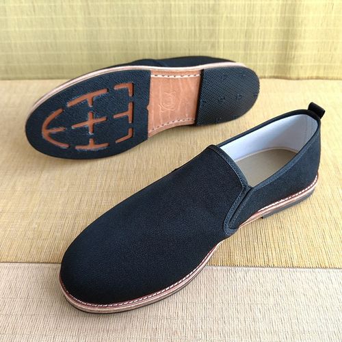 牛皮底礼服呢松紧口英伦风豆豆男鞋休I闲平底透气吸汗年轻人布鞋