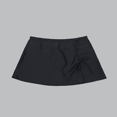 8818外贸女款泳裙黑色抽v绳简约百搭成人温泉半身裙时尚遮肉裙裤