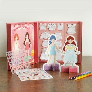 扮公主换装 6岁女孩 贴 小玩具 手工DIYG材料 儿童贴书装