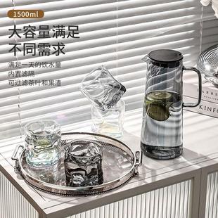 耐高温家用水杯冷水壶待客喝水杯子 高颜值网红ins风玻璃水具套装