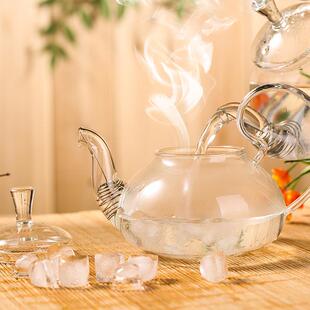 煮水果茶的玻璃壶花果茶茶具套装耐热玻璃过滤耐高温家用煮泡茶壶