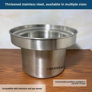 不锈钢商业水砂壶1.0汤粉锅蒸砂壶加厚面条砂壶煮面锅汤圆桶煎炉