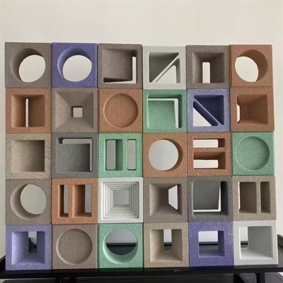 定制网红发泡陶瓷空心砖装饰隔断背景双面多孔造型V水泥构件轻质