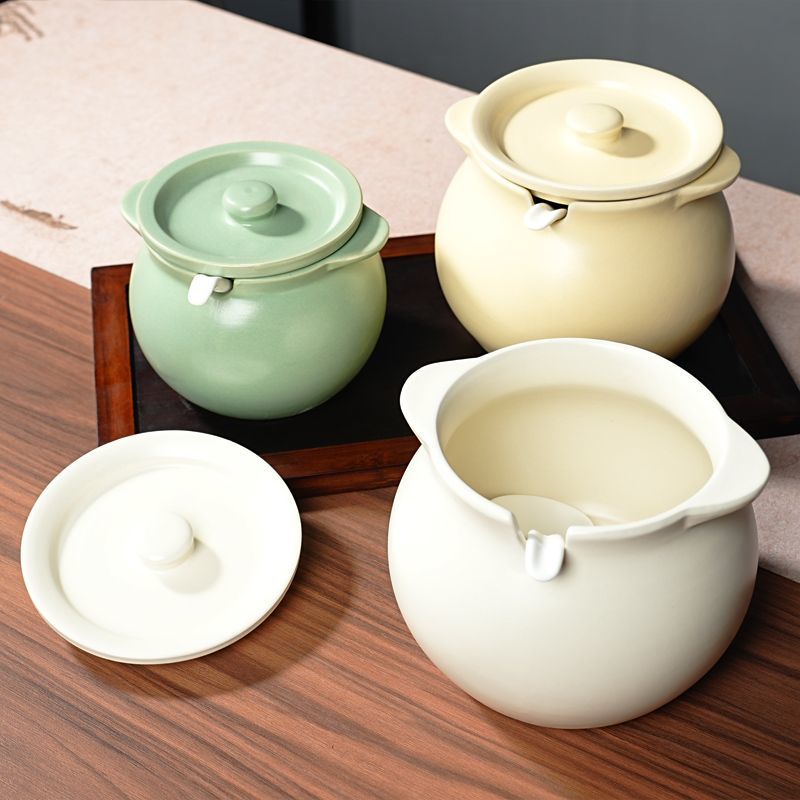 陶瓷调料罐耐高温泼辣子罐装油辣椒油家居厨房专用猪油罐带盖清仓