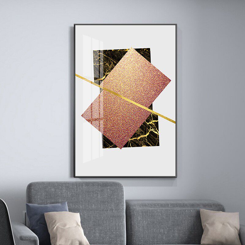 客厅餐厅玄关楼梯过道装饰画金箔现代装饰画
